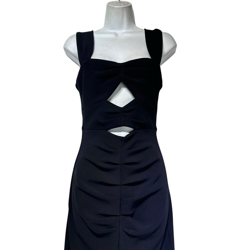 Bec And Bridge Lila Cut Out Black Midi Dress Size 4 - Picture 3 of 7